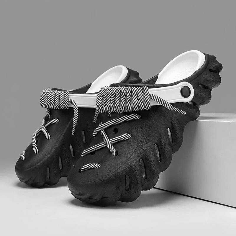 Men's outdoor laced clogs, lightweight and water-friendly for all activities.