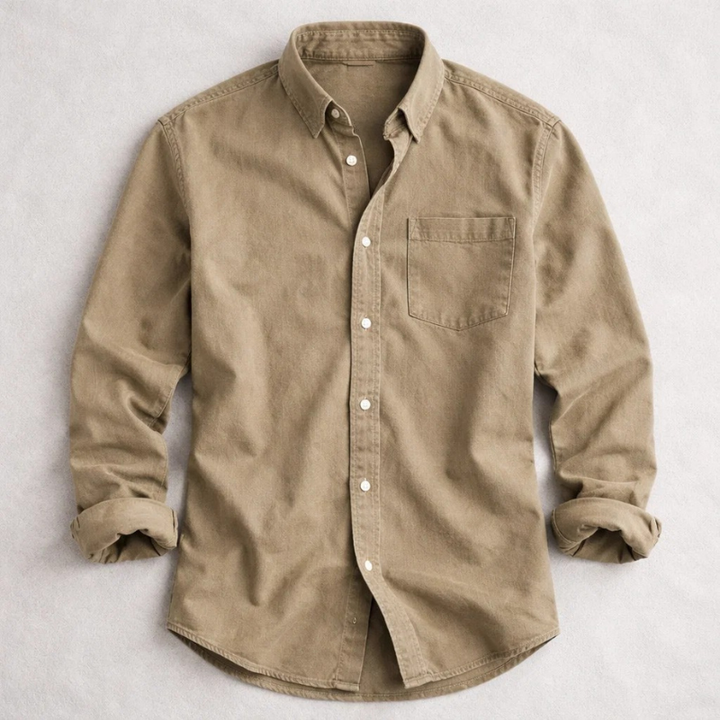 Comfortable men's relaxed fit button-down shirt, long sleeve. Perfect for casual, smart casual, and everyday wear.