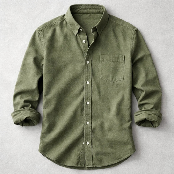 Versatile men's smart casual long sleeve shirt. Relaxed fit button-down, ideal for comfort & everyday wear.