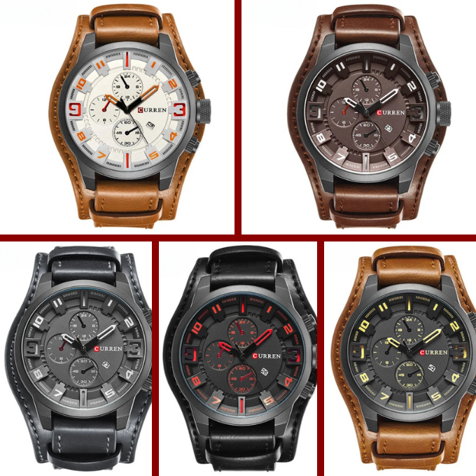 Men's Legacy leather chronograph watch, a versatile and elegant wrist accessory.