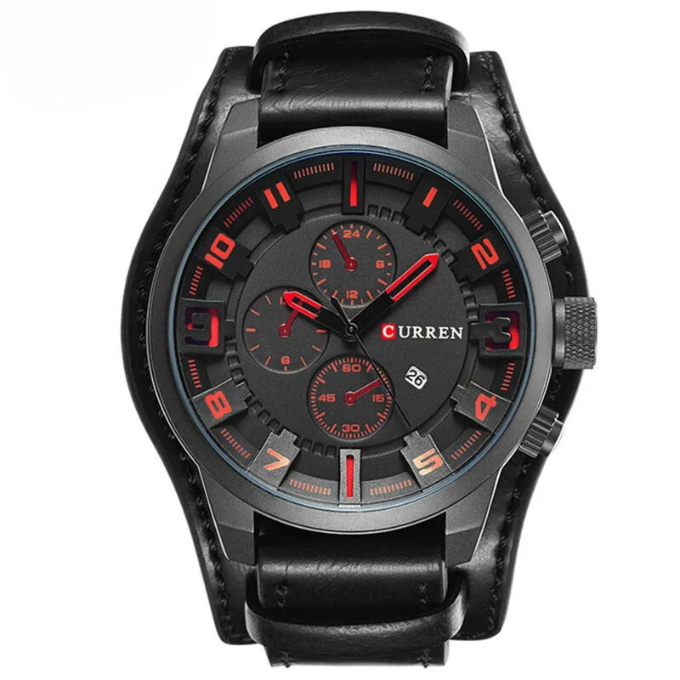 High-quality Men's Legacy chronograph watch, genuine leather band, durable timepiece.