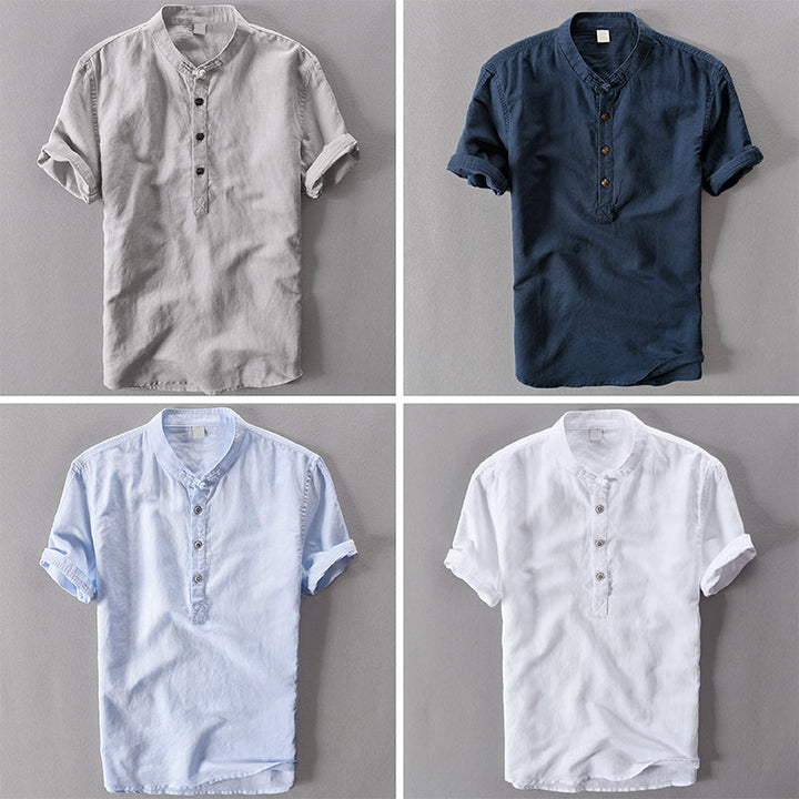 Men's comfortable lightweight summer shirt. Short sleeve button down, ideal casual wear & stylish vacation top.