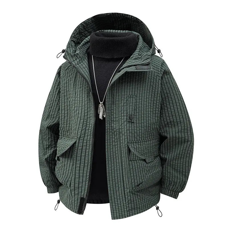 Men's lightweight travel jacket, perfect for all-season global adventures & versatile everyday casual wear.
