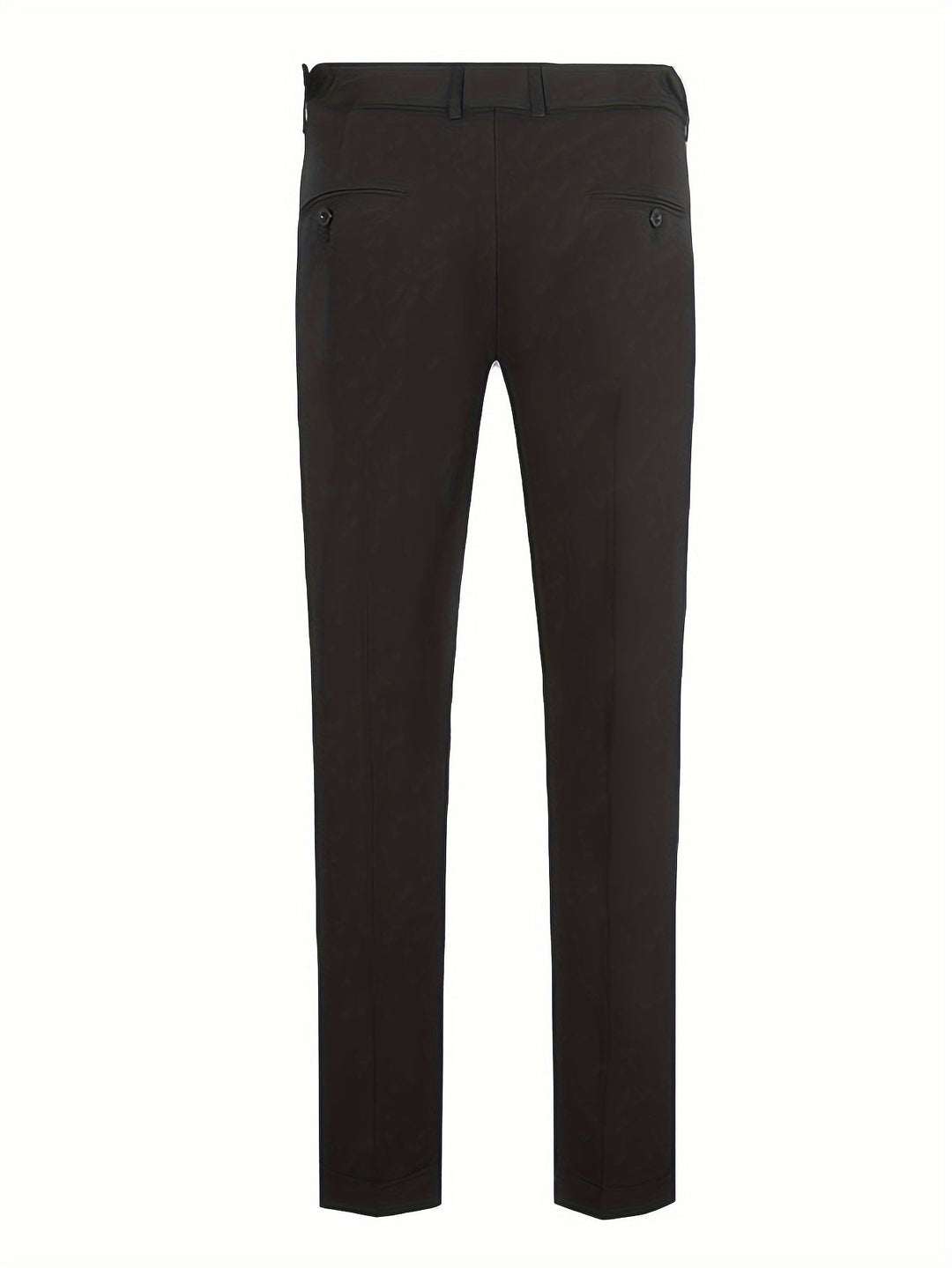 Stylish men's slim fit black dress pants, lightweight and perfect for business & office fashion.