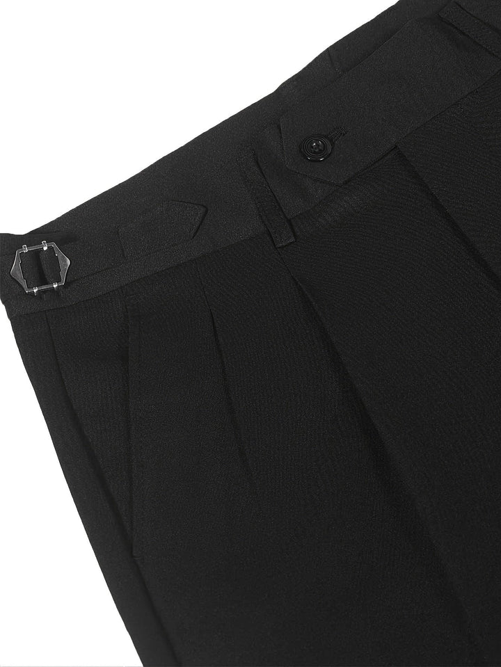 Comfortable lightweight black men's business trousers, ideal for formal wear and office comfort.
