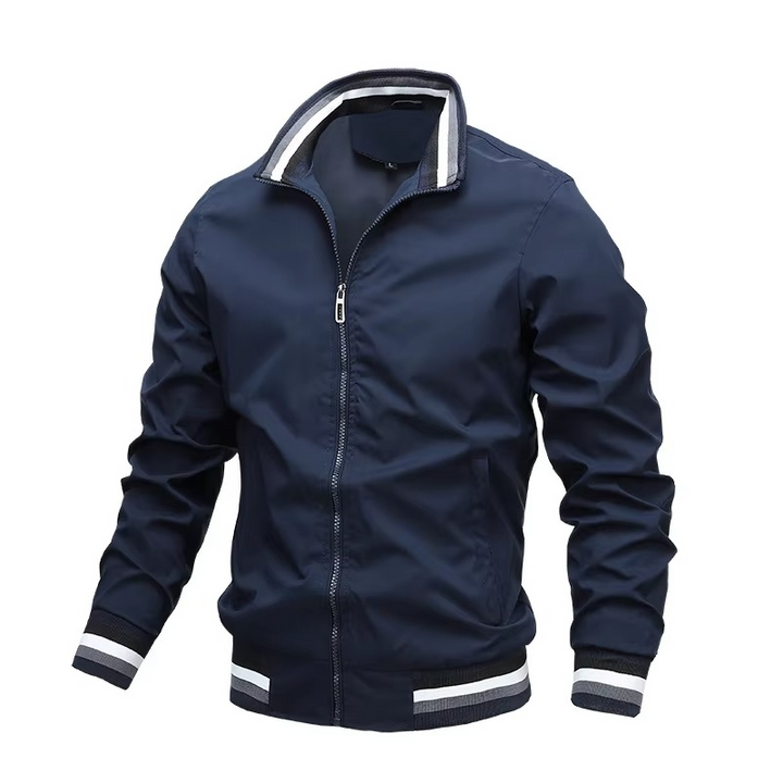 Versatile men's lightweight bomber jacket. Casual windbreaker for everyday spring & autumn style.
