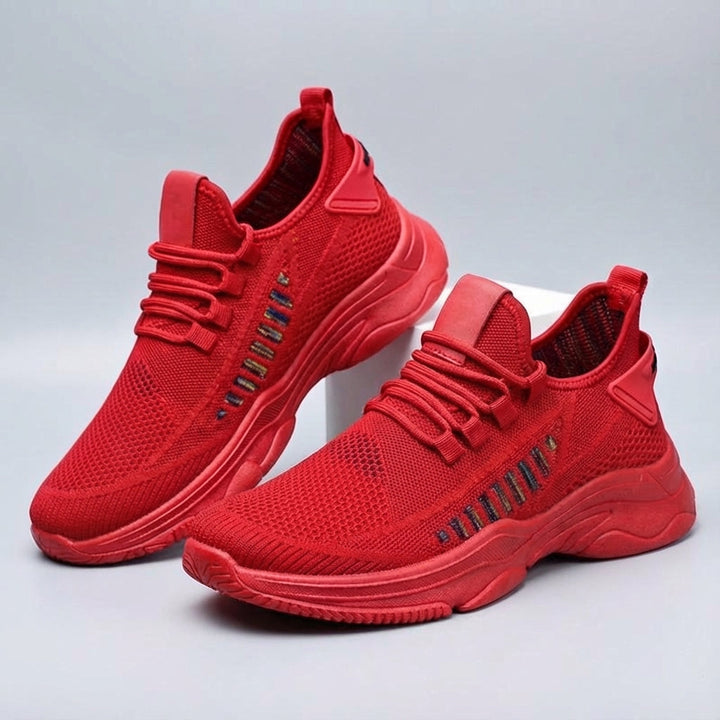 Pair of Eugene comfort shoes, designed with breathable material for active men's footwear.