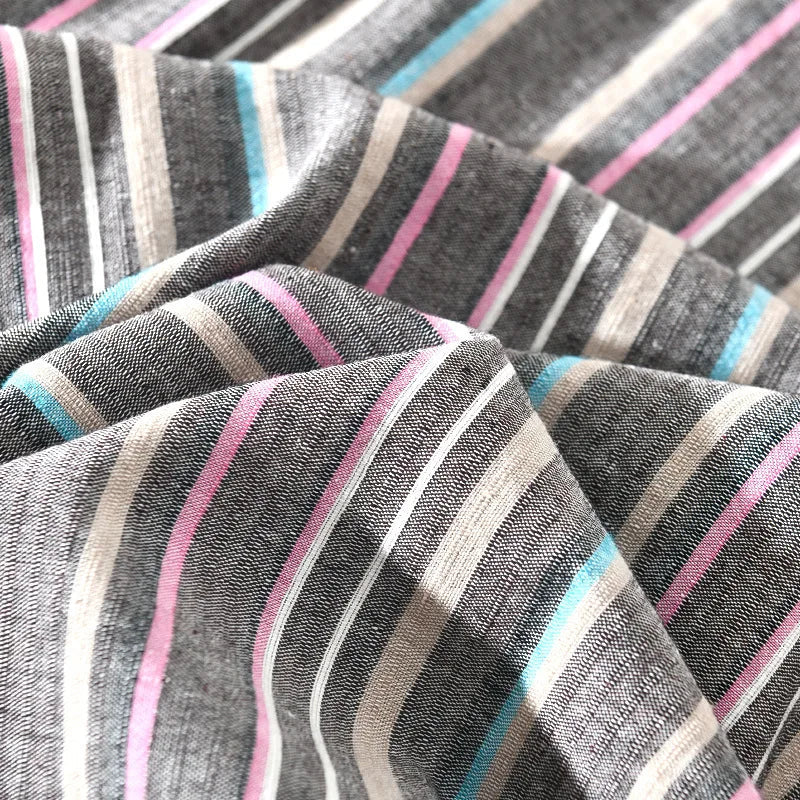 Stylish men's lightweight striped summer shirt; a breathable button-up top for casual fashion & warm weather apparel.