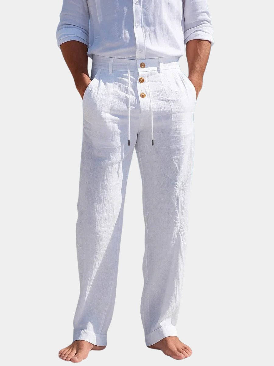 Men's lightweight breathable chino pants, relaxed fit for summer casual wear.