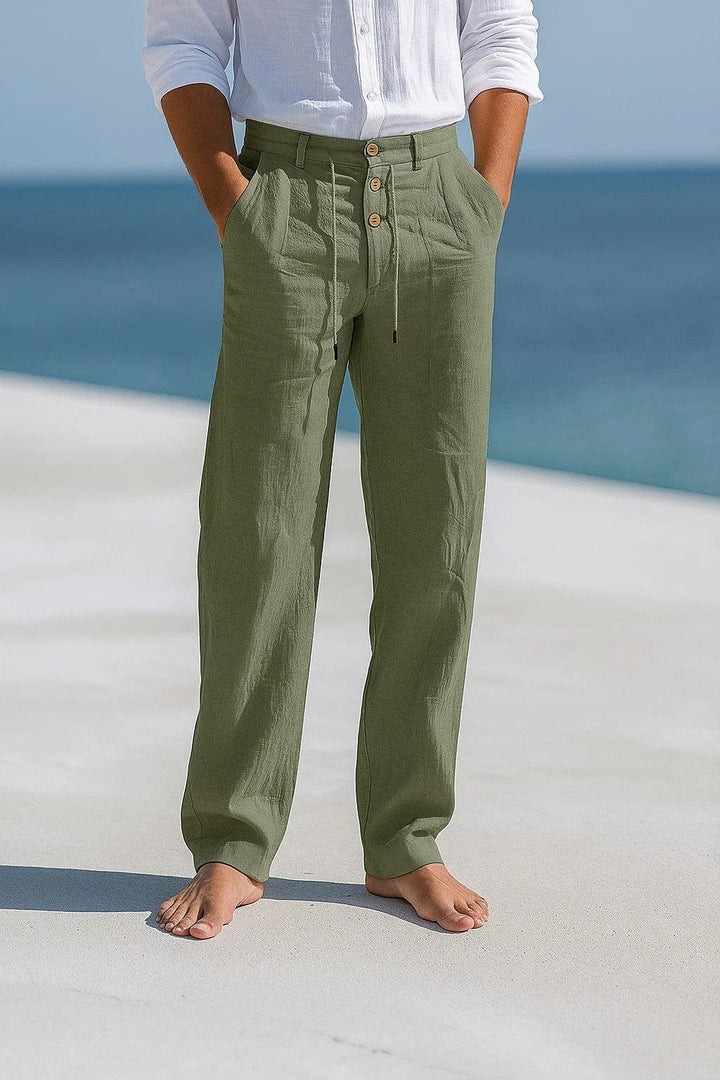 Versatile men's summer chino pants, lightweight and breathable, great for everyday casual style.