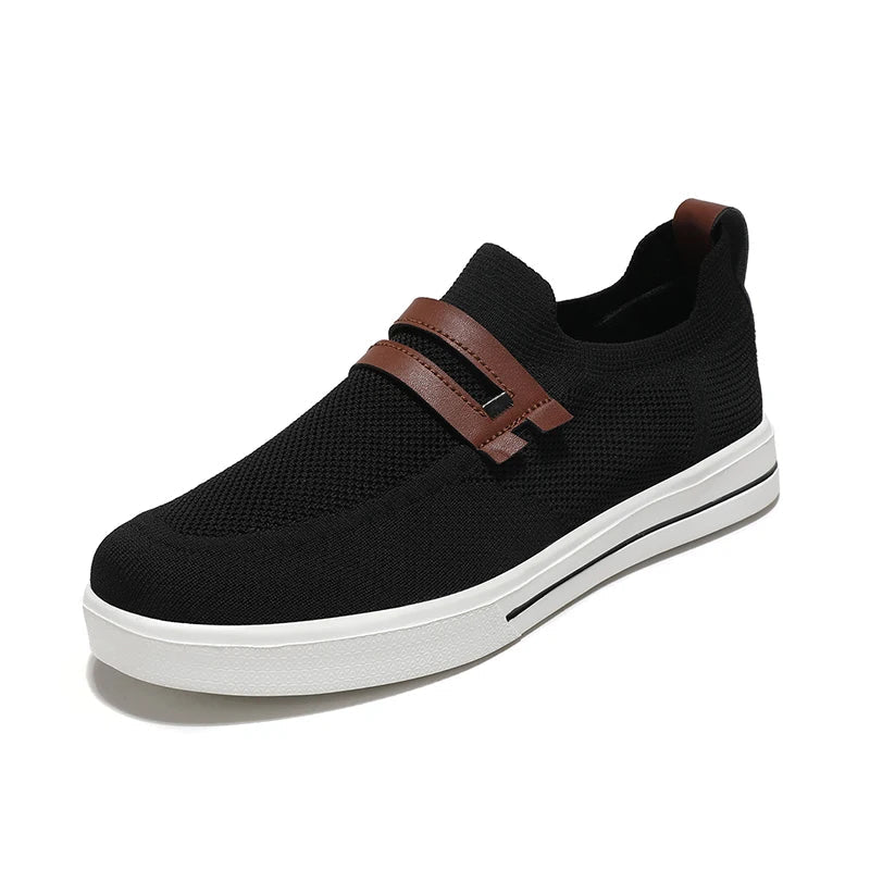Lightweight men's breathable mesh slip-on comfort shoes for walking and everyday casual wear.