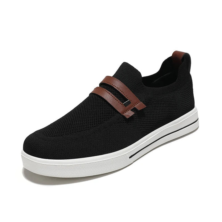 Lightweight men's breathable mesh slip-on comfort shoes for walking and everyday casual wear.