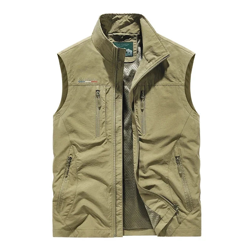 Lightweight breathable mesh vest for men, ensures comfort during outdoor hiking & adventure.
