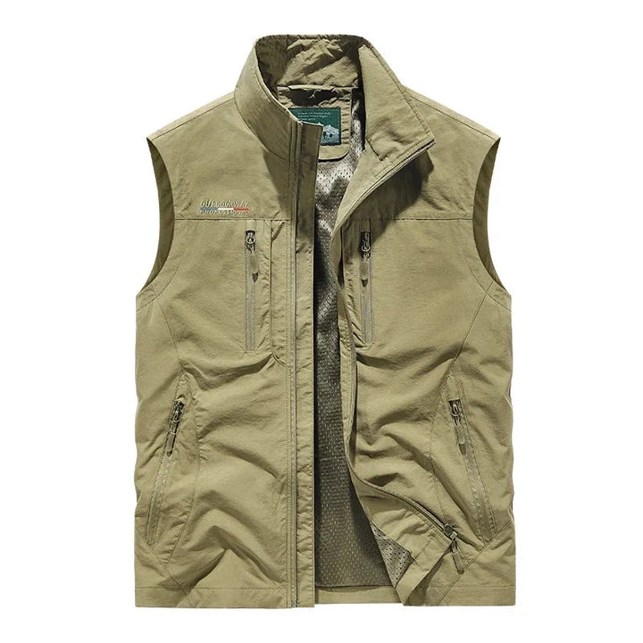 Lightweight breathable mesh vest for men, ensures comfort during outdoor hiking & adventure.