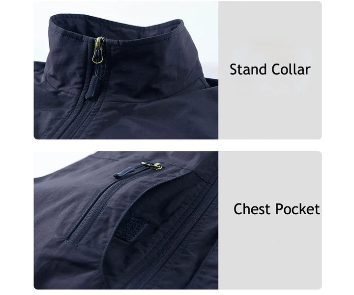 Men's adventure vest, breathable mesh, sleeveless design for hiking, fishing & outdoor utility.