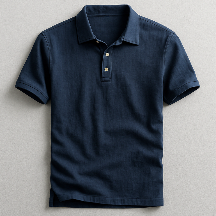 Stylish men's breathable polo shirt, a lightweight short-sleeve top for casual outings and smart-casual looks.