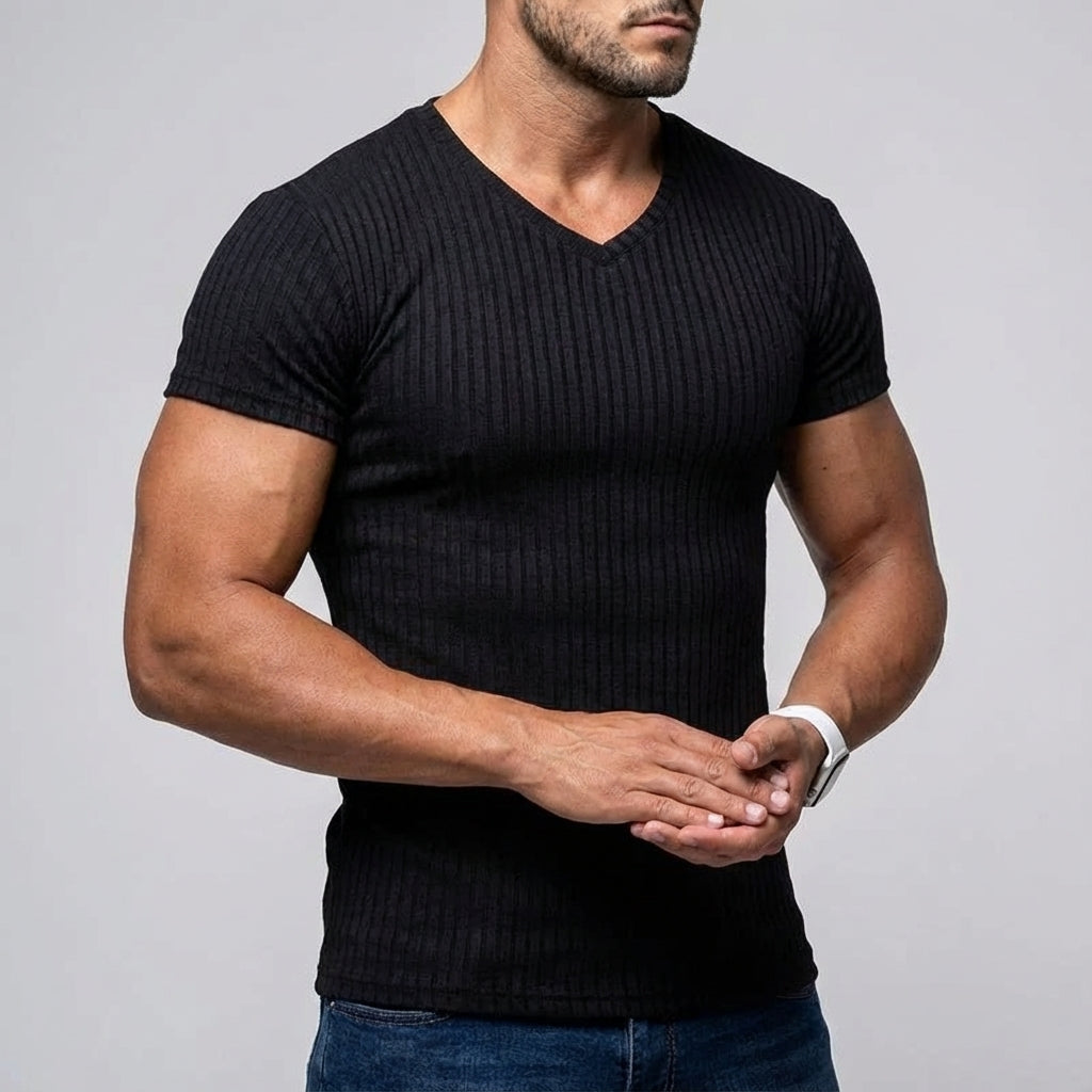 Breathable men's Ross athletic shirt, moisture-wicking short sleeve for training and gym