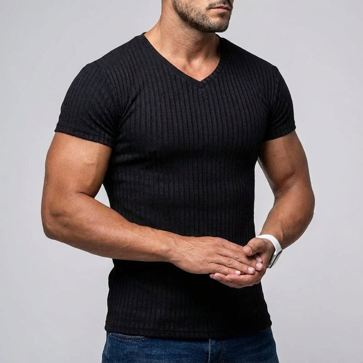 Breathable men's Ross athletic shirt, moisture-wicking short sleeve for training and gym
