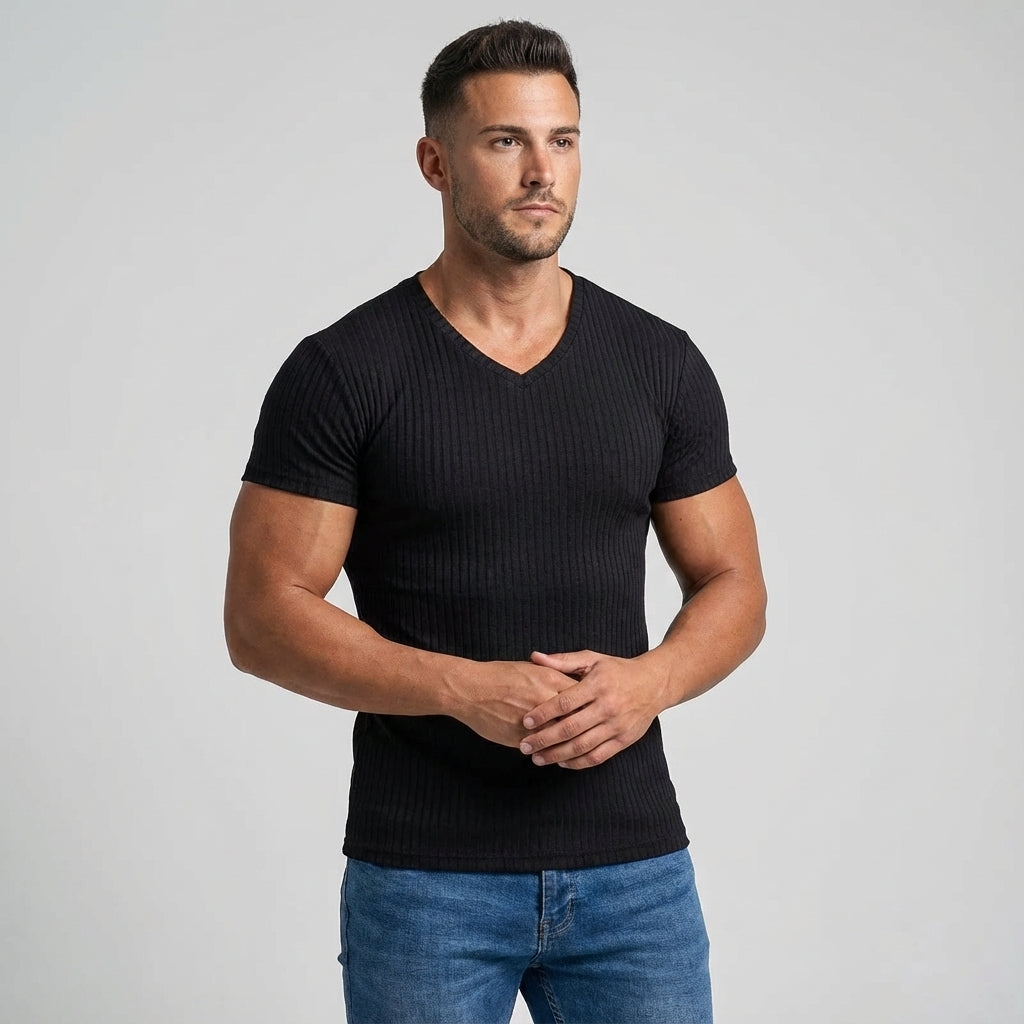 Short sleeve men's sportswear Ross training shirt, ideal for gym and active use