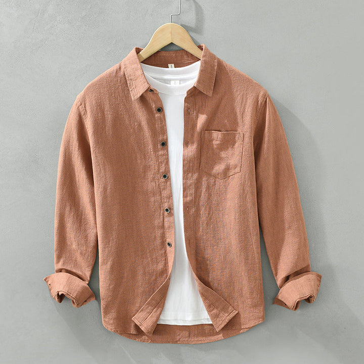 Men's summer fashion short-sleeve button-up. Lightweight and breathable casual top with a relaxed fit.