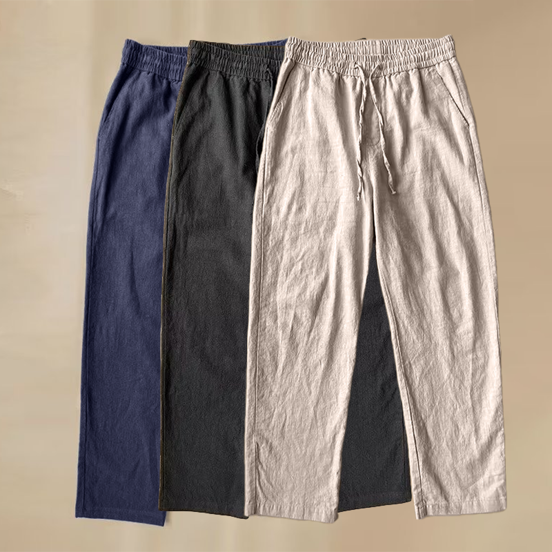 Stylish men's lightweight summer trousers. Breathable, relaxed fit, perfect for casual warm weather.