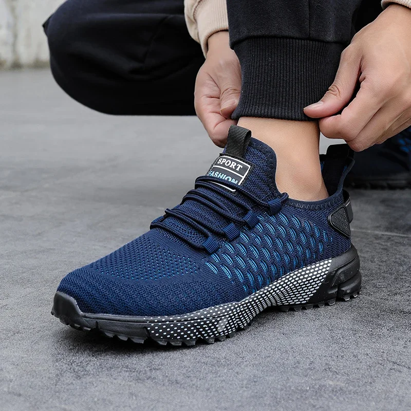 Men's lightweight running shoes, breathable fabric for superior comfort and performance.