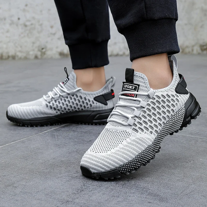 Men's sport trainers, engineered for performance, lightweight and highly breathable.