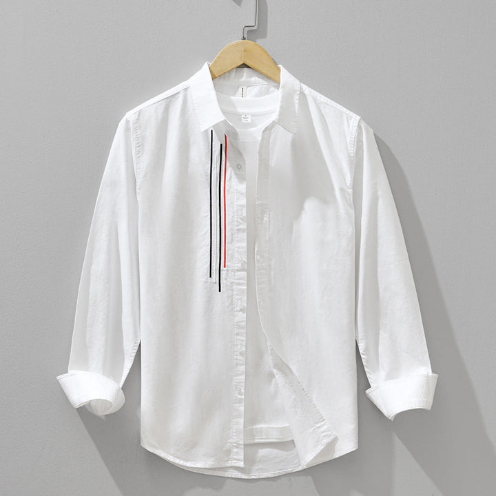 Men's lightweight button-down shirt in a breathable fabric, perfect for smart casual summer style and comfortable everyday wear.