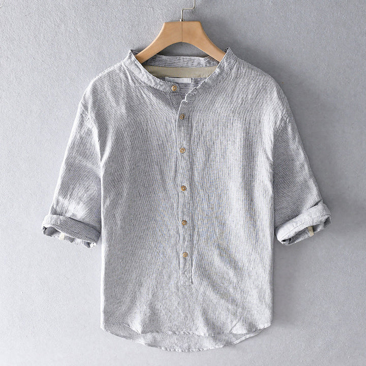 Casual men's button-down shirt, a comfortable and versatile top for various occasions.