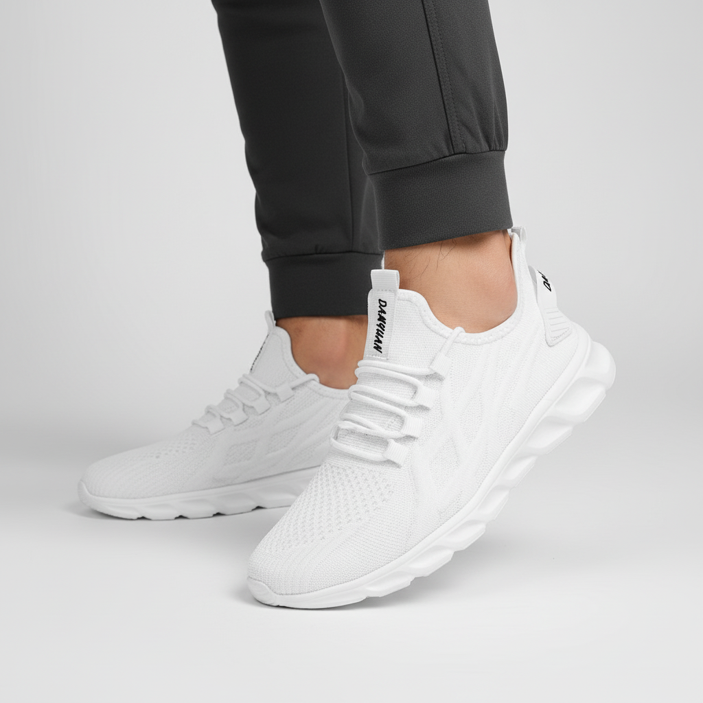 Jake men's lightweight knit athletic sneakers. Versatile for casual, walking, & active everyday comfort.