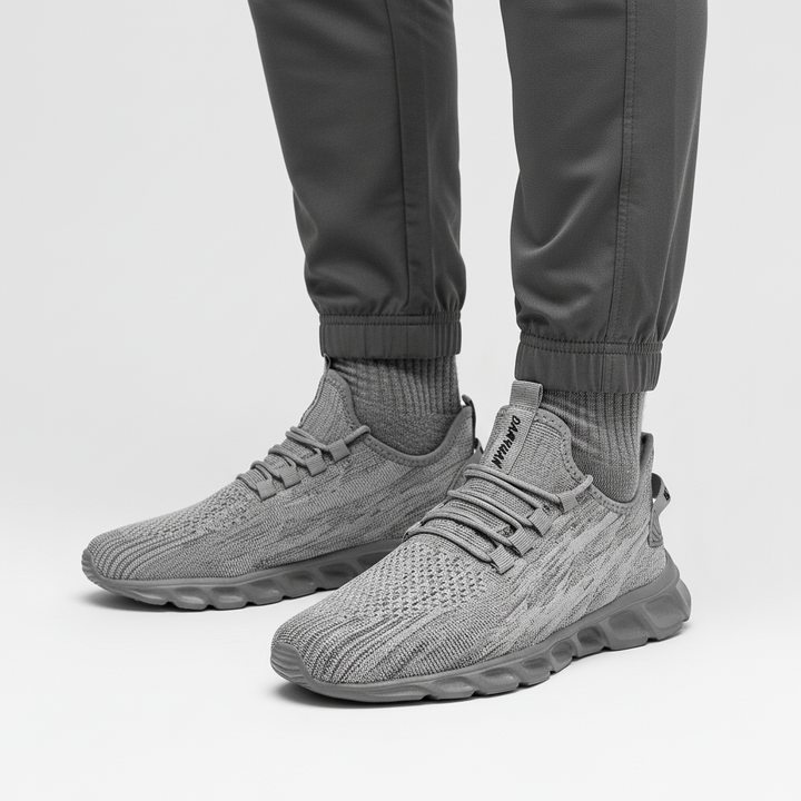 Men's lightweight athletic sneakers, ideal for walking, running, & casual daily use. Flexible and cushioned.
