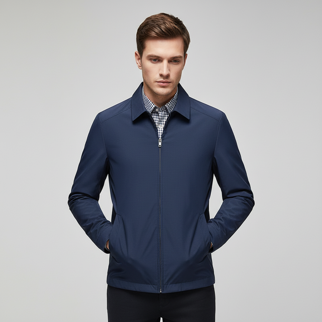 Men's Christopher jacket, a lightweight cotton blend outerwear piece, ideal for transitional weather