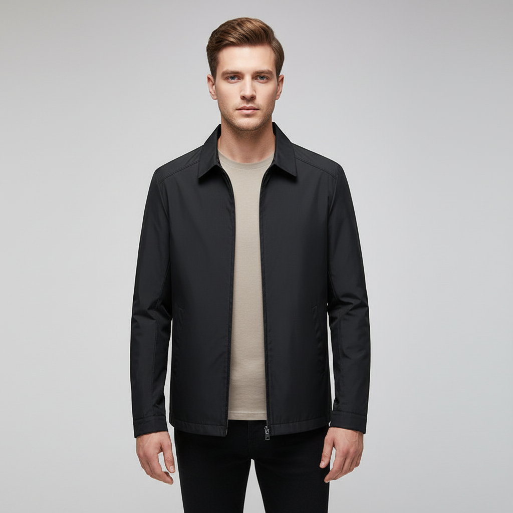 Versatile men's jacket in a light fabric, ideal for everyday spring and autumn outfits
