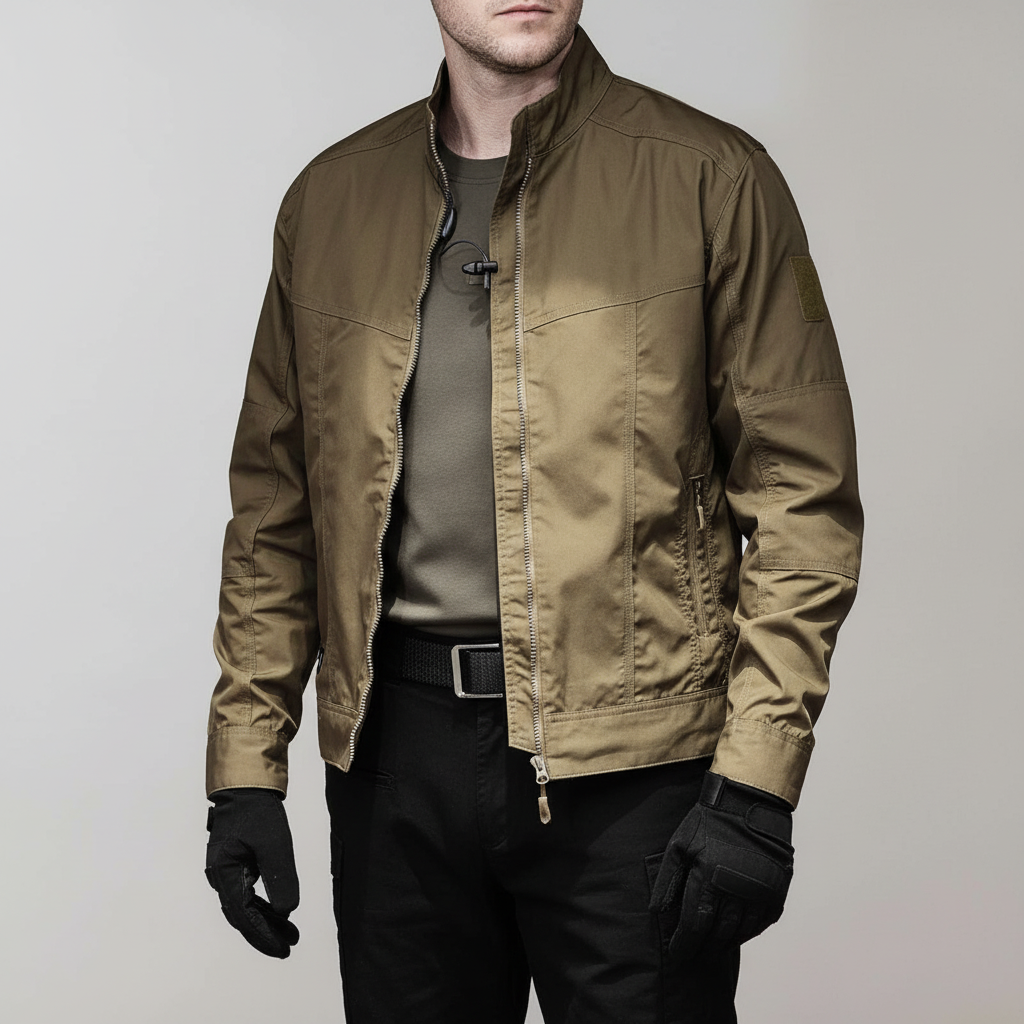 Men's transitional jacket, Andreas model, with practical zipper and comfortable lightweight fabric