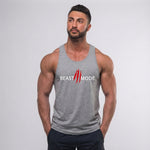 Gray with white print