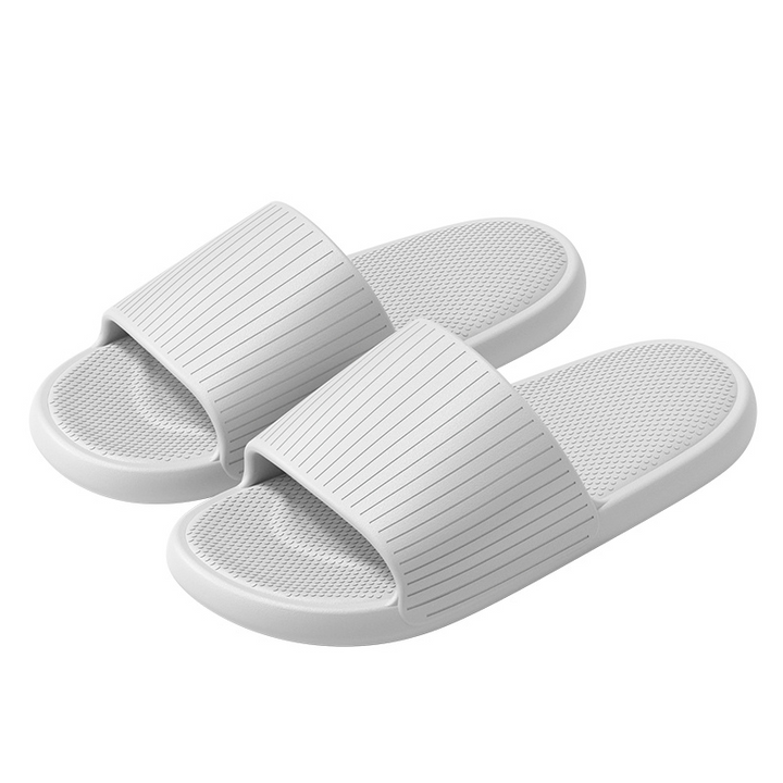 Close-up of men's EVA summer slide sandals, showing textured non-slip sole