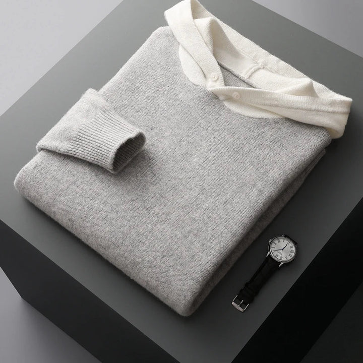 Men's light gray lightweight comfort hoodie, a versatile casual pullover for all seasons.