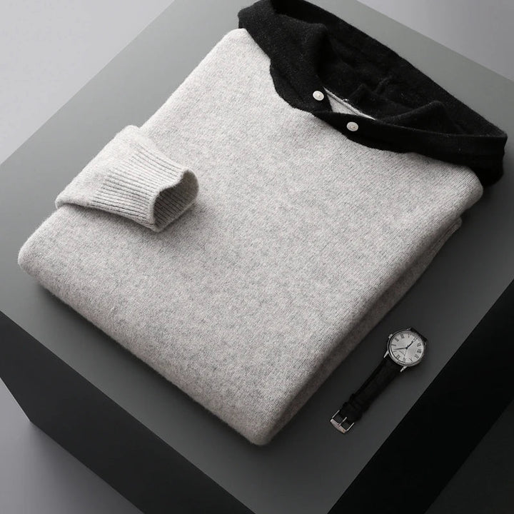 Casual men's lightweight blue hoodie, designed for comfort and versatile everyday styling.
