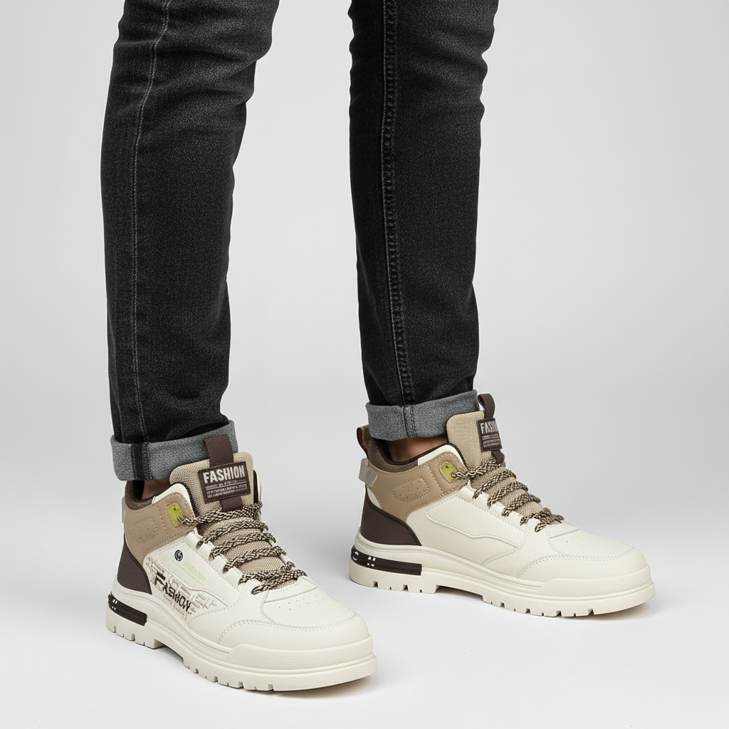 Men's everyday casual sneakers, Hayden, made from breathable PU leather, offering comfort and style