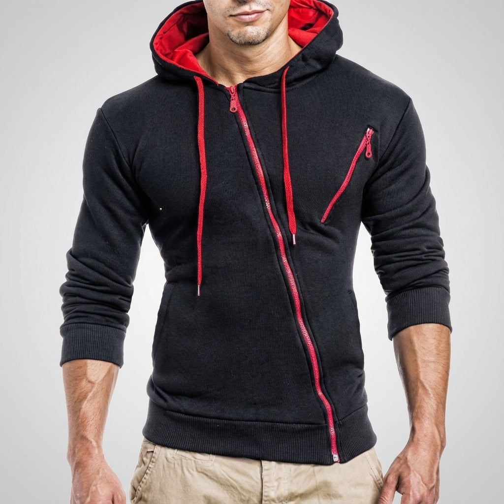Kenneth men's athletic fleece hooded jacket, perfect for gym and activewear