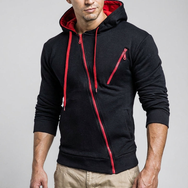 Men's activewear hooded jacket in a sleek design, suitable for training and gym