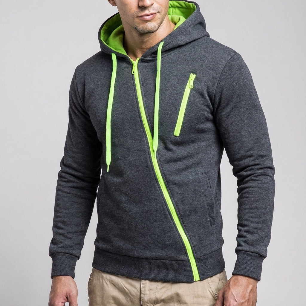 Men's sportswear hooded jacket, lightweight and designed for performance training