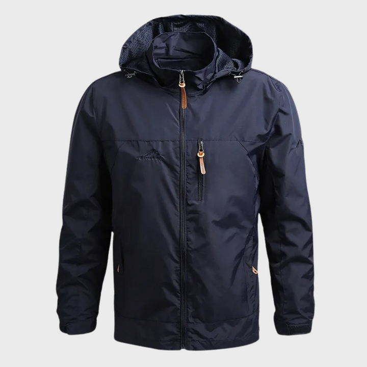 Luca men's full-zip lightweight polyester windbreaker, perfect outerwear for spring & autumn weather.