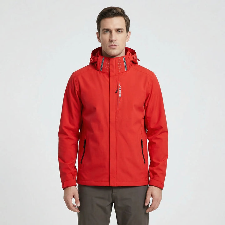 Ultra-light men's activewear windbreaker jacket with hood, breathable and water-repellent for all seasons.