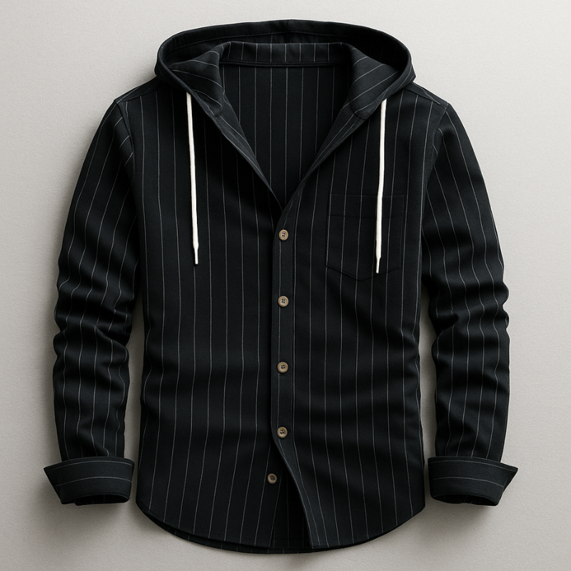 Men's lightweight long sleeve hoodie shirt, relaxed fit. Essential mens top for casual comfort & summer style.