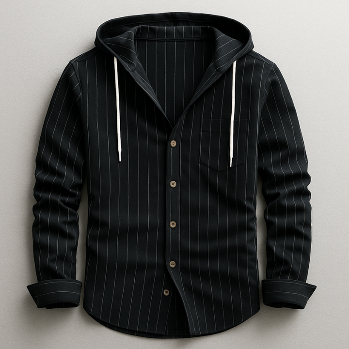 Men's lightweight long sleeve hoodie shirt, relaxed fit. Essential mens top for casual comfort & summer style.