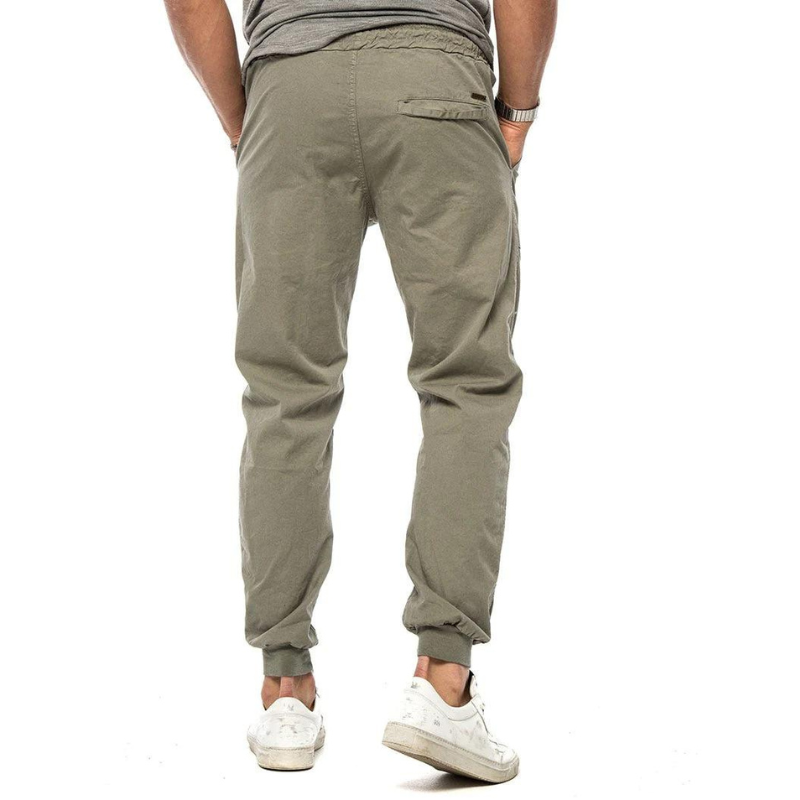 Men's casual linen blend joggers. Lightweight, stretch fabric for comfortable, easycare activewear.