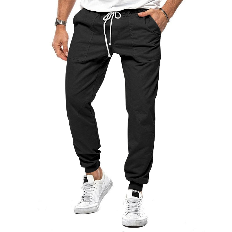 Lightweight men's linen blend joggers featuring stretch. Ultimate comfort activewear for casual style.