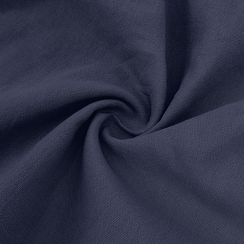Ultra-comfortable men's linen-blend polo set. Breathable two-piece lounge wear for summer.
