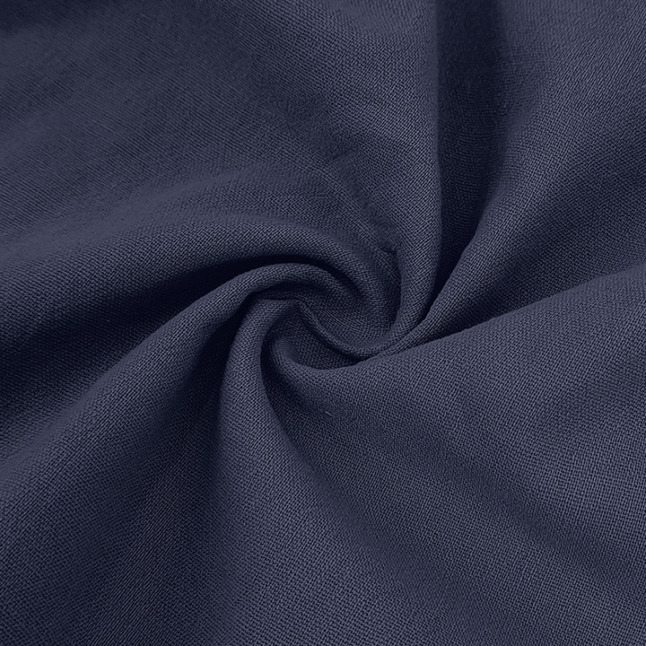 Ultra-comfortable men's linen-blend polo set. Breathable two-piece lounge wear for summer.